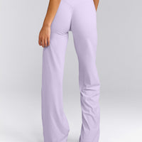 SoftMotion™ Straight Leg Pants with Grey Logo | Lavender Purple