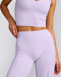 SoftMotion™ Straight Leg Pants with Grey Logo | Lavender Purple