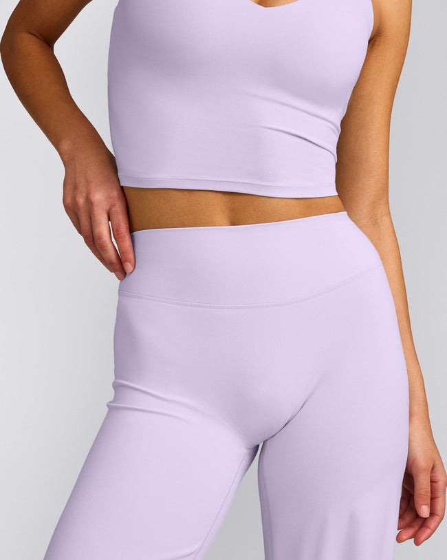 SoftMotion™ Straight Leg Pants with Grey Logo | Lavender Purple