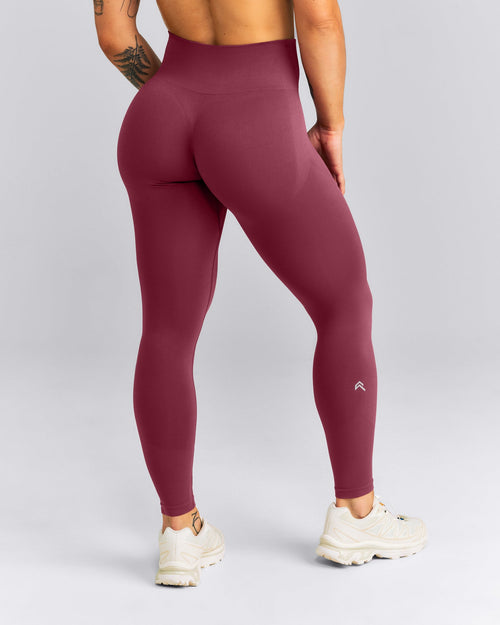 EnhanceLift™ Seamless High Rise Leggings | Burnt Maroon Red