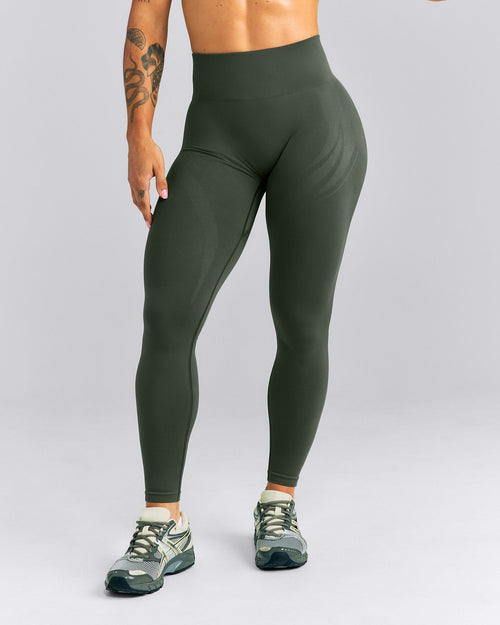 EnhanceLift™ Seamless High Rise Leggings | Dark Khaki