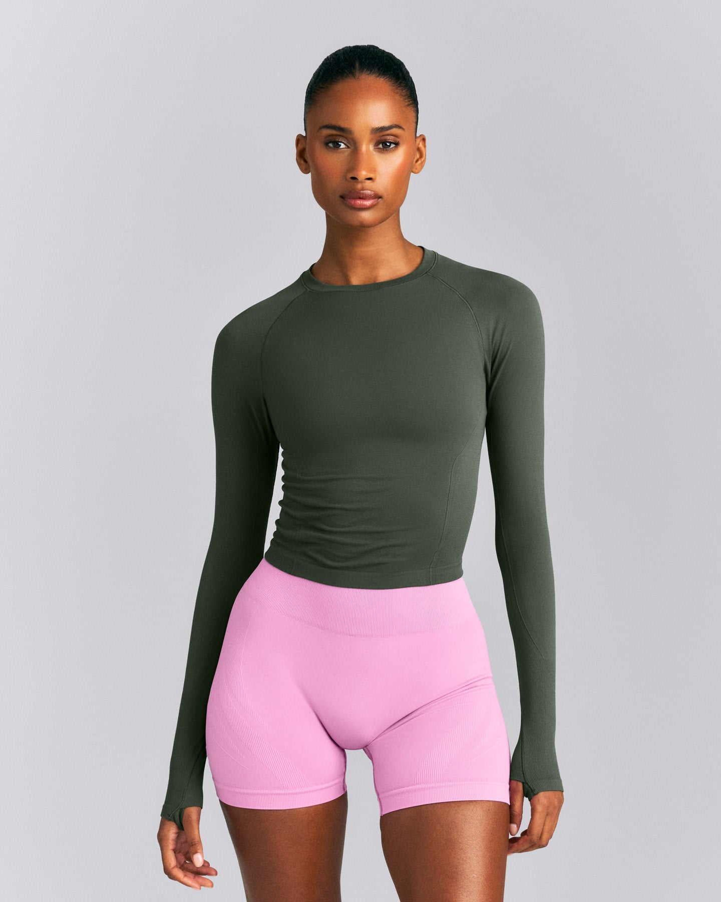 Oner Seamless Fitted Long Sleeve Top New Branding | Dark Khaki