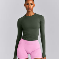 Oner Seamless Fitted Long Sleeve Top New Branding | Dark Khaki
