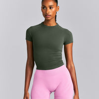 Oner Seamless Fitted Top New Branding | Dark Khaki