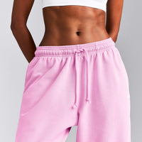 Cotton Vintage Lounge Wide Leg Joggers | Rose Pink