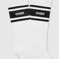 Varsity Long Crew Socks 1 Pack | White/Black