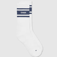 Varsity Long Crew Socks 1 Pack | White/True Blue