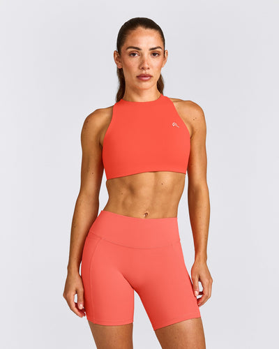 EasyLift™ High Neck Sports Bra | Hyper Orange