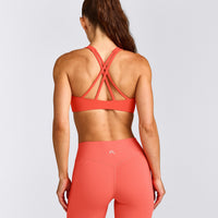 EasyLift™ High Neck Sports Bra | Hyper Orange
