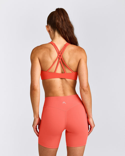 EasyLift™ High Neck Sports Bra | Hyper Orange