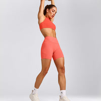 EasyLift™ High Neck Sports Bra | Hyper Orange