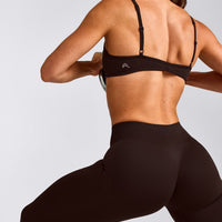 EnhanceLift™ Seamless Leggings with Grey Logo | 70% Cocoa