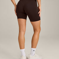EnhanceLift™ Seamless Shorts with Grey Logo | 70% Cocoa