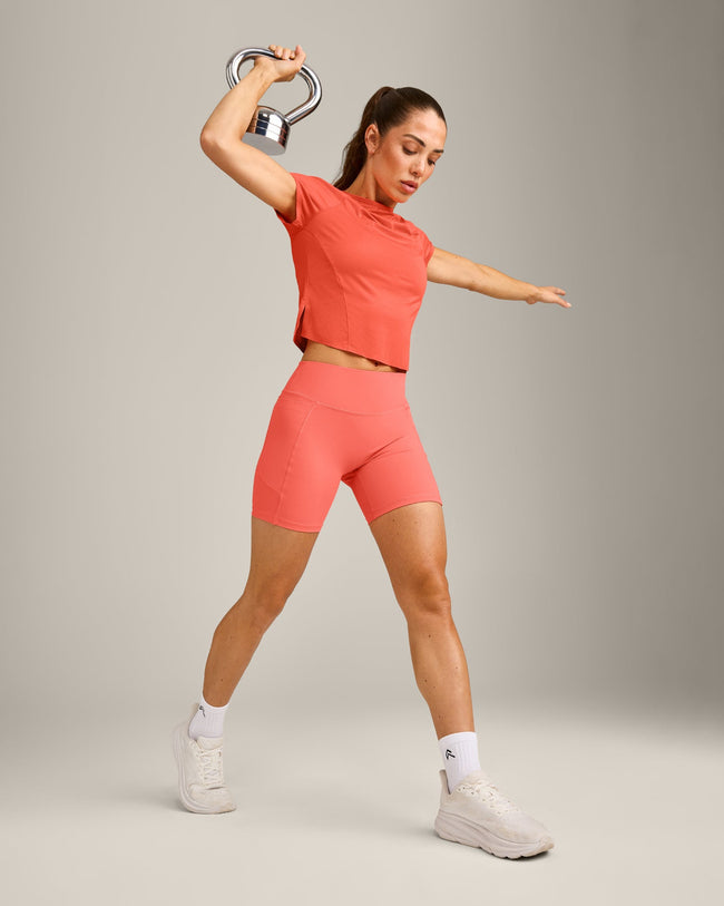 PrecisionMove™ Short Sleeve Top | Coral