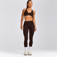 UnifiedMove™ Cross Back Sports Bra with Reflective Logo | 70% Cocoa