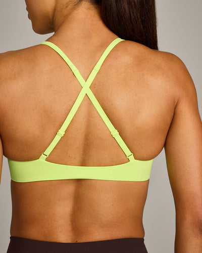 UnifiedMove™ Cross Back Sports Bra with Reflective Logo | Citrus Green