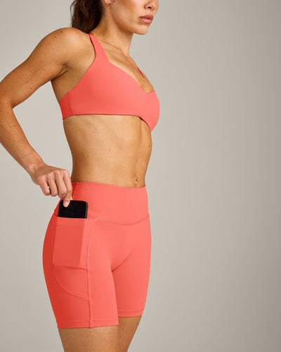 UnifiedMove™ Pocket Shorts 6" with Bonding with Reflective Logo | Light Charged Coral