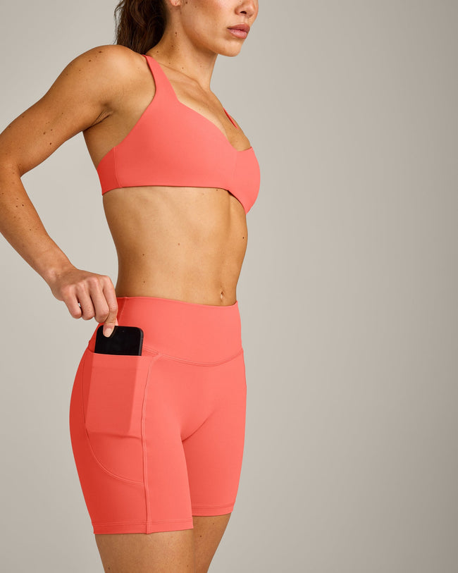 UnifiedMove™ Pocket Shorts 6" with Bonding with Reflective Logo | Light Charged Coral