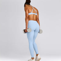 UnifiedMove™ Pocket Leggings with Bonding with Reflective Logo | Powdered Blue