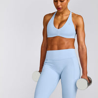 UnifiedMove™ Pocket Leggings with Bonding with Reflective Logo | Powdered Blue
