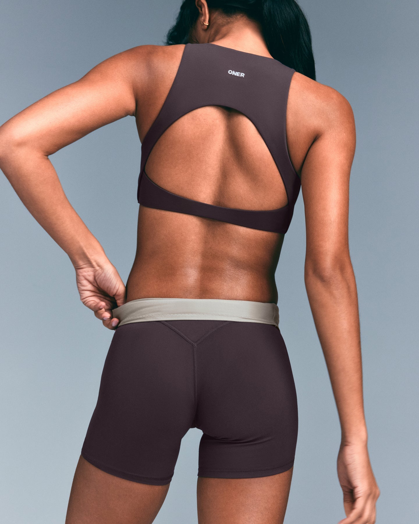 SoftMotion™ High Waisted Shorts 6" | Dark Umber Brown