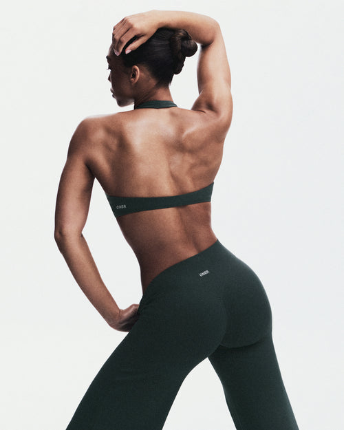 SoftMotion™ Straight Leg Bottoms with Grey Logo | Emerald Noir