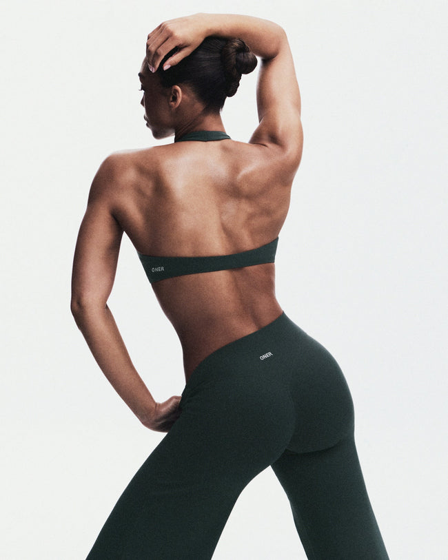 SoftMotion™ Straight Leg Pants with Grey Logo | Emerald Noir