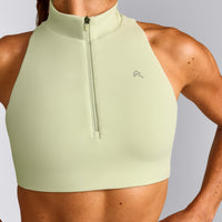 EasyLift™ Zip High Neck Sports Bra | Meadow Mist Green