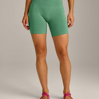 EffortlessLift™ Seamless Mid Rise Shorts New Branding | Frosted Emerald