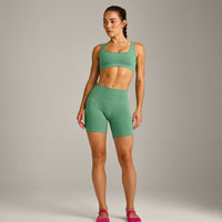 EffortlessLift™ Seamless Mid Rise Shorts New Branding | Frosted Emerald