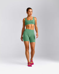 EffortlessLift™ Seamless Square Neck Sports Bra | Frosted Emerald