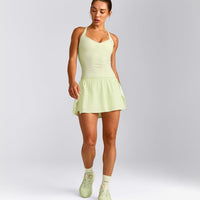 UnifiedMove™ T Back Mid Tank Top with Built in Bra Shelf | Meadow Mist Green