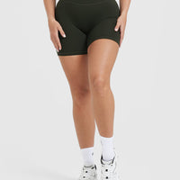 Timeless High Waisted Shorts 6" | Khaki