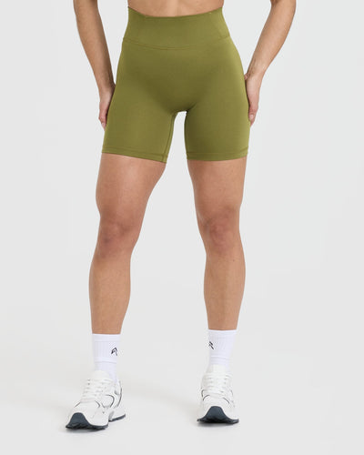 Timeless High Waisted Shorts | Olive Green