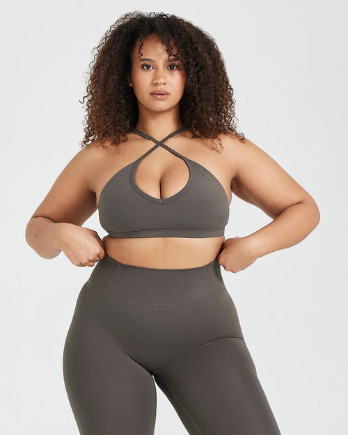 Oner Modal Timeless Strappy Bralette | Deep Taupe