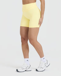 Unified High Waisted Shorts | Sherbert Yellow