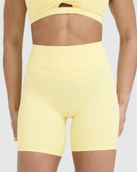 Unified High Waisted Shorts | Sherbert Yellow