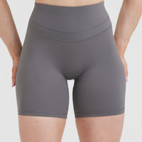 UnifiedMove High Waisted Shorts 6" | Ash Grey