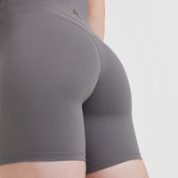 UnifiedMove High Waisted Shorts 6" | Ash Grey