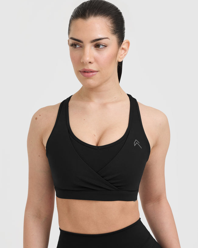 Black gym bra online