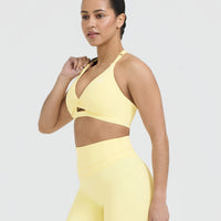 Unified Twist Sports Bra | Sherbert Yellow