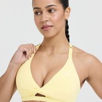 Unified Twist Sports Bra | Sherbert Yellow