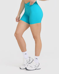 Unified Wrap Shorts | Aqua Blue