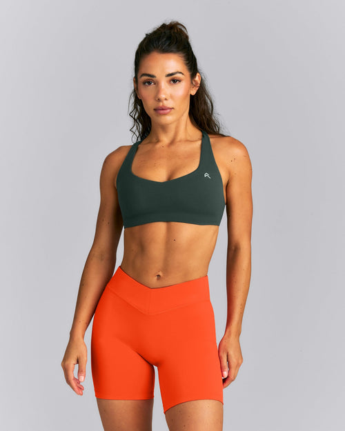 EasyLift™ Cross Back Sports Bra | Deep Shadow Green