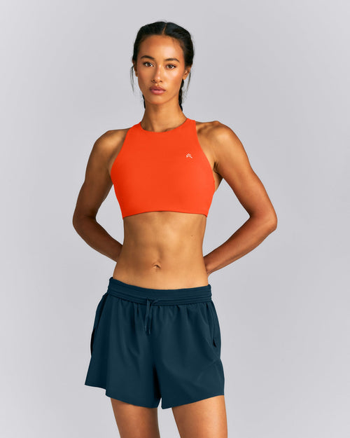 EasyLift™ High Neck Sports Bra | Vivid Orange