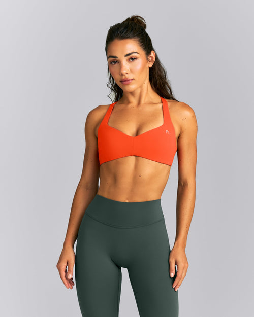 UnifiedMove™ T Back Minimal Bralette | Energy Orange