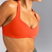UnifiedMove™ T Back Minimal Bralette New Branding | Energy Orange
