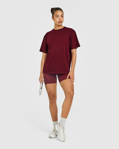 Classic Oversized Lightweight T-Shirt | Rosewood