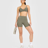 EasyLift™ Ultra Minimal Bralette with White Logo | Alpine Green