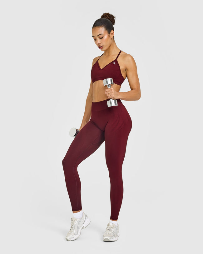 EnhanceLift™ Seamless Leggings with White Logo | Rosewood